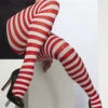 Ladies Red And White Striped Tights 1 Ladies Red And White Striped Tights -Halloween Fans Shop red and white striped tights 24446