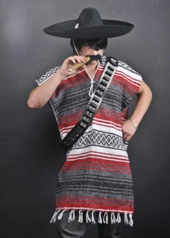 Red Mexican Gringo Poncho
