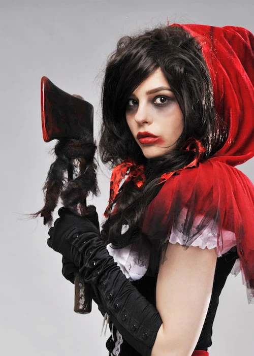 Gothic Zombie Red Riding Hood Prop Bloody Axe 3 Gothic Zombie Red Riding Hood Prop Bloody Axe
