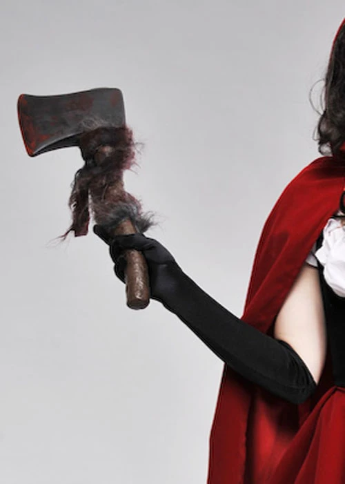 Gothic Zombie Red Riding Hood Prop Bloody Axe 4 Gothic Zombie Red Riding Hood Prop Bloody Axe - Image 2
