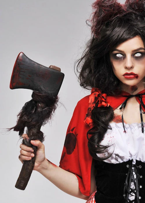 Gothic Zombie Red Riding Hood Prop Bloody Axe 5 Gothic Zombie Red Riding Hood Prop Bloody Axe - Image 3