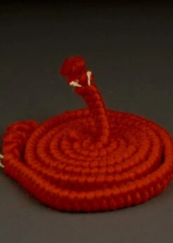 False Hair Red Crepe Wool No17