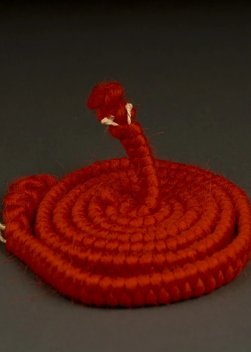 False Hair Red Crepe Wool No17 3 False Hair Red Crepe Wool No17