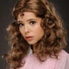 Rocky Horror Style Curly Brown Janet Wig 2 Rocky Horror Style Curly Brown Janet Wig -Halloween Fans Shop rocky horror janet wig