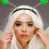 Green Insect Antenna Head Boppers On Headband 1 Green Insect Antenna Head Boppers On Headband -Halloween Fans Shop round green head boppers