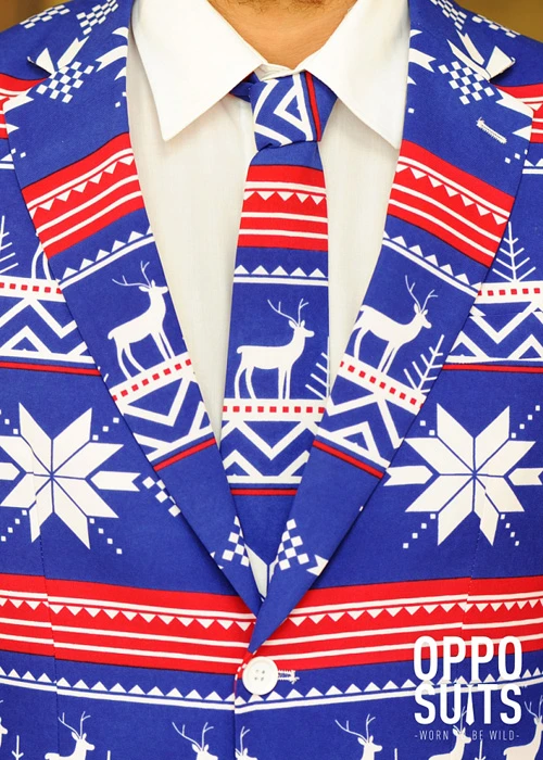 Mens Christmas Jumper Rudolph Pattern Suit Costume 6 Mens Christmas Jumper Rudolph Pattern Suit Costume - Image 4