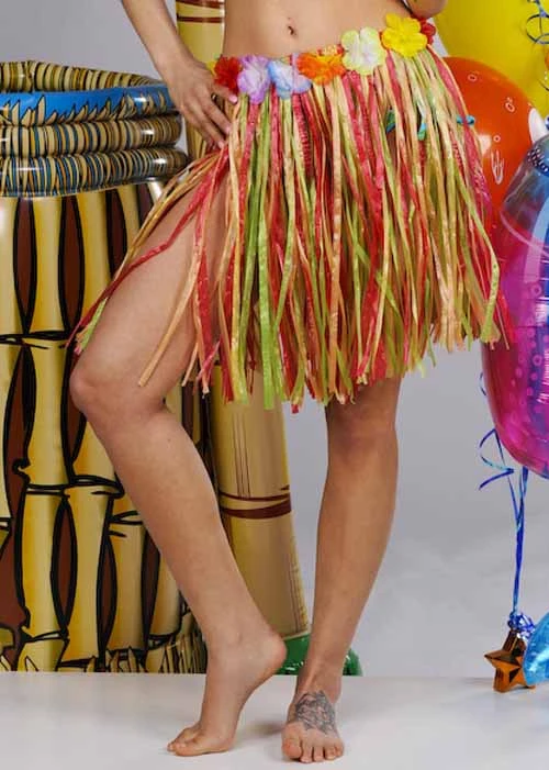 Hawaiian Flower Hula Skirt 4 Hawaiian Flower Hula Skirt - Image 2