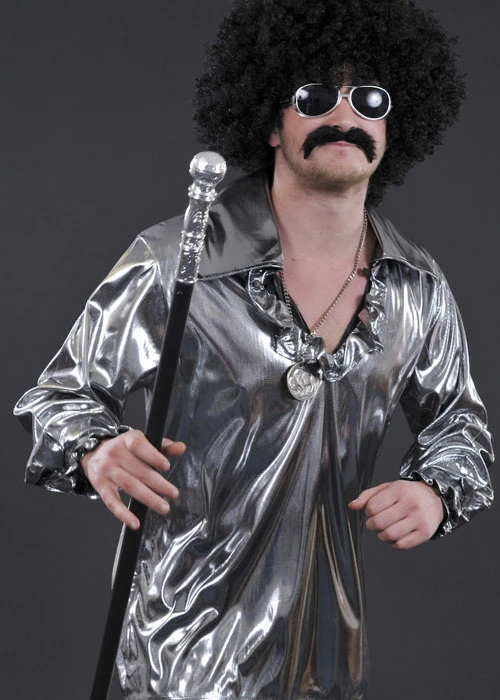 1970s Pimp Style Silver Top Cane 3 1970s Pimp Style Silver Top Cane