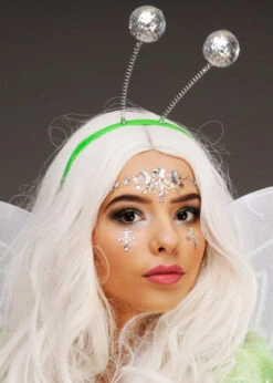 Silver Glitter Head Boppers On Headband