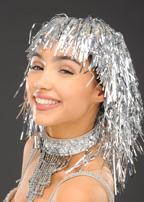 Silver Tinsel Wig 4 Silver Tinsel Wig - Image 2