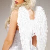 Small Diamante Sparkle White Feather Angel Wings 2 Small Diamante Sparkle White Feather Angel Wings -Halloween Fans Shop small white diamante wings