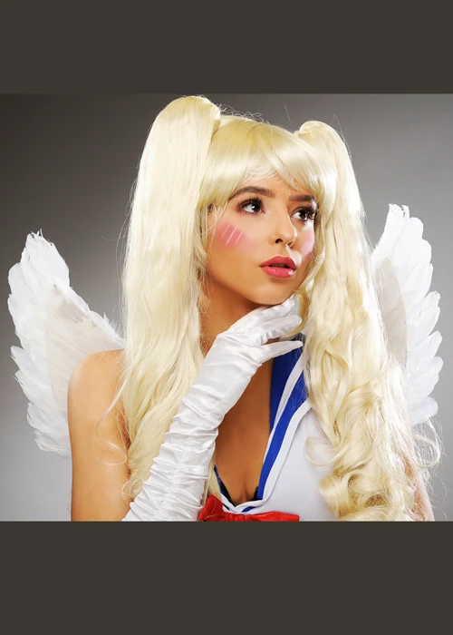 Sailor Moon Style Small White Feather Wings 3 Sailor Moon Style Small White Feather Wings