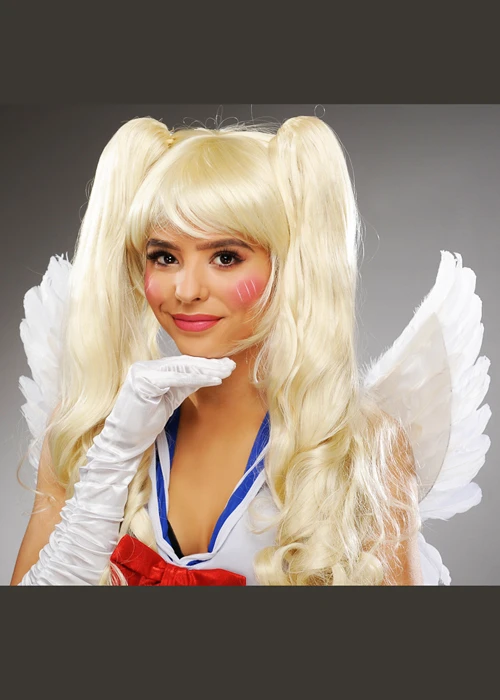 Sailor Moon Style Small White Feather Wings 4 Sailor Moon Style Small White Feather Wings - Image 2