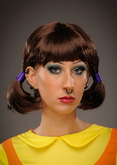 Squid Game Style Short Brown Doll Wig 3 Squid Game Style Short Brown Doll Wig