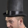 Black Victorian Stovepipe Top Hat 2 Black Victorian Stovepipe Top Hat -Halloween Fans Shop stovepipe20toperrs