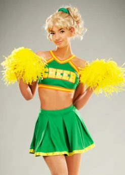 Womens Stranger Things Style Green Cheerleader Costume 7 Womens Stranger Things Style Green Cheerleader Costume -Halloween Fans Shop stranger things cheerleader costume 87000 02
