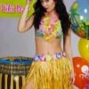 Womens Short Hula Grass Skirt 2 Womens Short Hula Grass Skirt -Halloween Fans Shop straw hula grass skirt 52395
