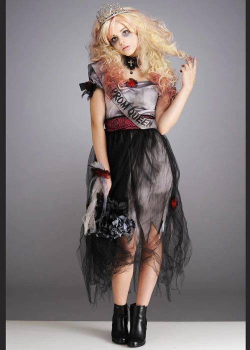 Teen Girls Dead Zombie Prom Queen Costume 7 Teen Girls Dead Zombie Prom Queen Costume - Image 5
