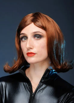 Womens Avengers Style Emma Peel Brown Wig