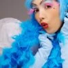 Pantomime Dame Turquoise Blue Feather Boa
