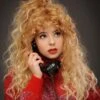 Womens Twin Peaks Lucy Style Blonde Frizzy Wig 1 Womens Twin Peaks Lucy Style Blonde Frizzy Wig -Halloween Fans Shop twin peaks frizzy lucy wig
