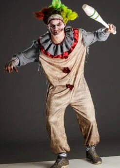 Mens Twisty The Clown Style Horror Costume 11 Mens Twisty The Clown Style Horror Costume -Halloween Fans Shop twisty clown jumpsuit 04