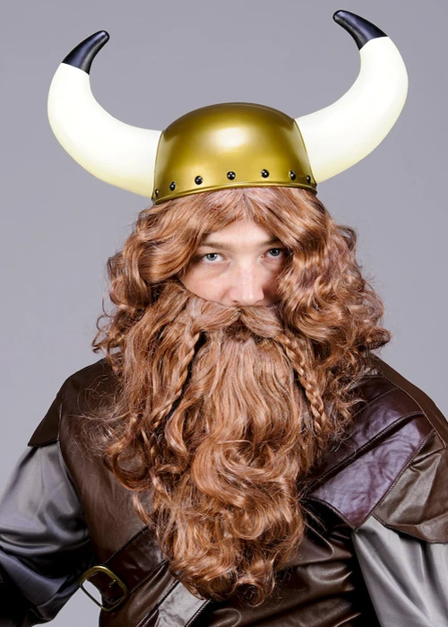 Adult Blonde Curly Viking Wig And Beard 4 Adult Blonde Curly Viking Wig And Beard - Image 2