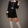 Womens Halloween Wednesday Style Gothic Costume 1 Womens Halloween Wednesday Style Gothic Costume -Halloween Fans Shop wednesday addams costume 79598
