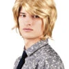 Mens Short Layered Blonde Boy Band Wig