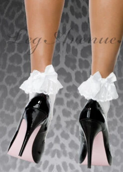 Leg Avenue White Socks With White Bows