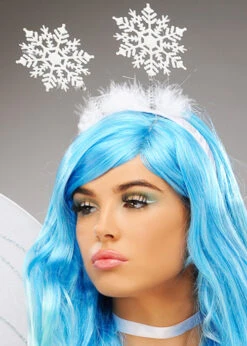 White Glitter Snowflake Christmas Head Boppers