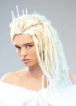 Womens Narnia Style White Witch Dreadlock Wig With Crown