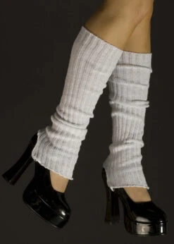White Glitter Legwarmers