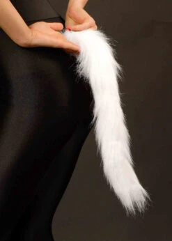 Fluffy White Pin On Animal Tail