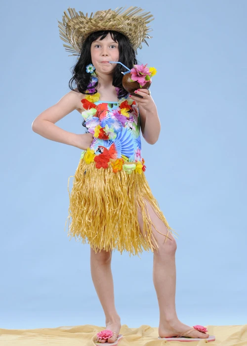 Kids Size Straw Hawaiian Grass Skirt 5 Kids Size Straw Hawaiian Grass Skirt - Image 3