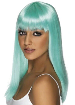 Womens Long Aqua Glamourama Wig