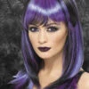 Womens Black And Purple Halloween Wig 2 Womens Black And Purple Halloween Wig -Halloween Fans Shop womens black and purple halloween wig