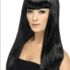Adult Womens Long Black Wig -Halloween Fans Shop womens black babelicious wig