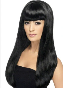 Adult Womens Long Black Wig