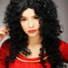 Womens Mother Gothel Style Long Curly Black Wig 1 Womens Mother Gothel Style Long Curly Black Wig -Halloween Fans Shop womens black mother gothel wig