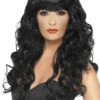 Siren Wig Black 1 Siren Wig Black -Halloween Fans Shop womens black siren wig