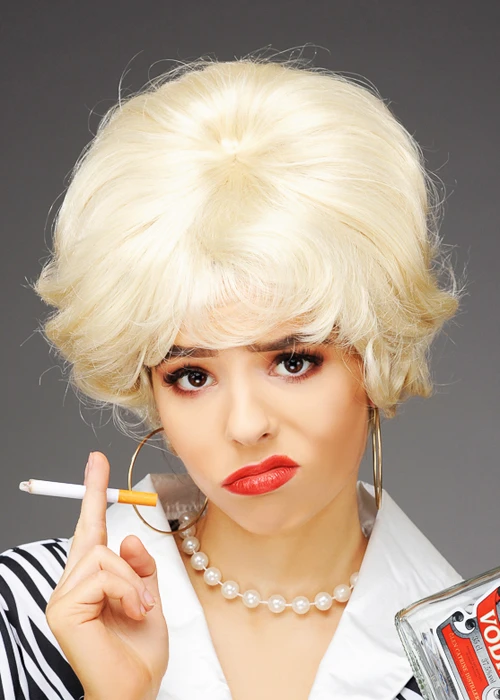 Womens Ab Fab Patsy Style Blonde Bouffant Wig 4 Womens Ab Fab Patsy Style Blonde Bouffant Wig - Image 2