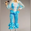 Womens Deluxe 1970s Blue Pop Star Costume -Halloween Fans Shop womens blue abba costume 4147 B