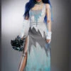 Womens Halloween Long Corpse Bride Style Costume 1 Womens Halloween Long Corpse Bride Style Costume -Halloween Fans Shop womens blue corpse bride costume