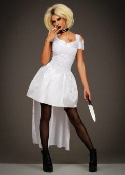 Ladies Childsplay Bride Of Chucky Tiffany Costume 7 Ladies Childsplay Bride Of Chucky Tiffany Costume -Halloween Fans Shop womens bride of chucky costume 27077 02
