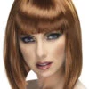 Ladies Brown Glam Blunt Bob Wig 2 Ladies Brown Glam Blunt Bob Wig -Halloween Fans Shop womens brown glam blunt wig