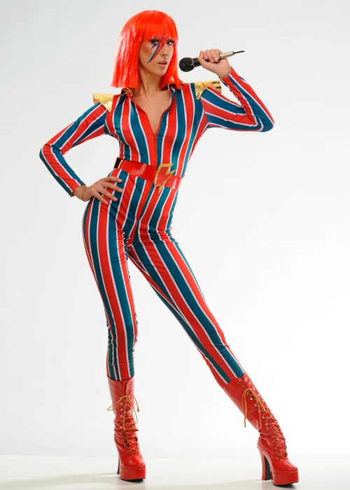 Ladies 70s David Bowie Style Ziggy Costume 4 Ladies 70s David Bowie Style Ziggy Costume - Image 2