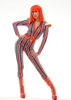 Ladies 70s David Bowie Style Ziggy Costume 8 Ladies 70s David Bowie Style Ziggy Costume -Halloween Fans Shop womens david bowie costume 43859 02
