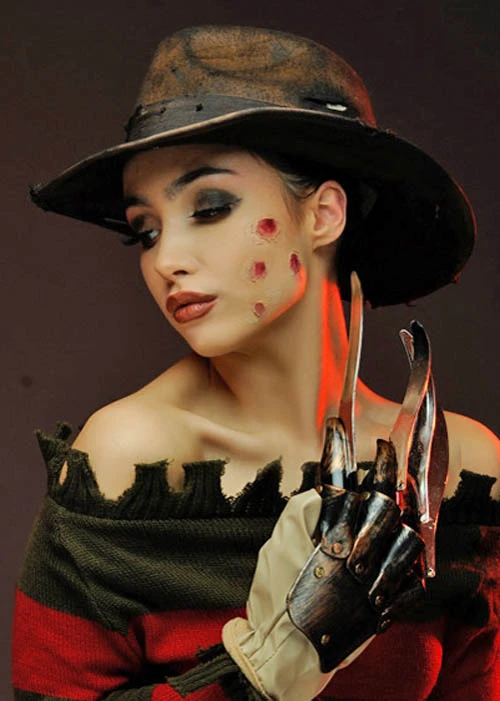 Womens Freddy Krueger Style Brown Fedora Hat 4 Womens Freddy Krueger Style Brown Fedora Hat - Image 2