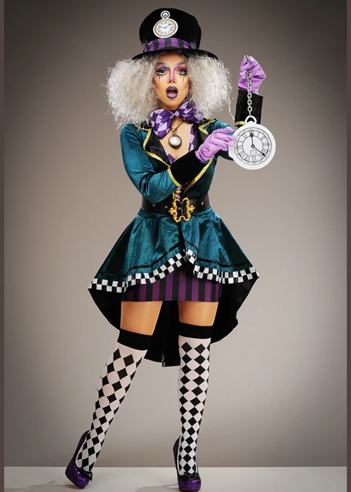 Womens Deluxe Gothic Mad Hatter Costume 5 Womens Deluxe Gothic Mad Hatter Costume - Image 3